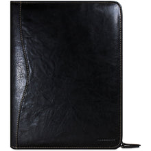 Load image into Gallery viewer, Jack Georges Voyager Letter Sized Zippered Writing Pad Cover - Frontside Black
