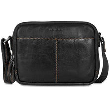 Load image into Gallery viewer, Jack Georges Voyager Double Zippered Crossbody Bag - Frontside Black