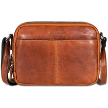 Load image into Gallery viewer, Jack Georges Voyager Double Zippered Crossbody Bag - Frontside Honey
