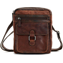 Load image into Gallery viewer, Jack Georges Voyager Slim Crossbody - Frontside Brown