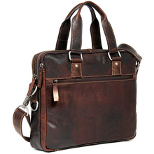 Load image into Gallery viewer, Jack Georges Voyager Professional Zippered Briefcase - Frontside Brown
