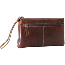 Load image into Gallery viewer, Jack Georges Voyager Zippered Wristlet Clutch - Frontside Brown