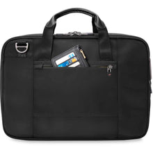 Load image into Gallery viewer, Briggs & Riley HTA Medium Expandable Briefcase - rear stash pocket
