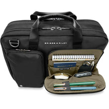 Load image into Gallery viewer, Briggs & Riley HTA Medium Expandable Briefcase - front organizer pocket