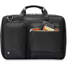 Load image into Gallery viewer, Briggs & Riley HTA Medium Expandable Briefcase - front stash pocket