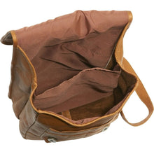 Load image into Gallery viewer, LeDonne Leather Convertible Backpack/Shoulder Bag - Interior