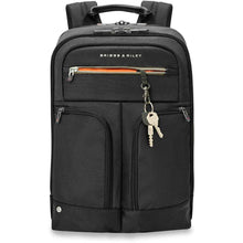 Load image into Gallery viewer, Briggs & Riley Slim Expandable Backpack - front pocket key leash