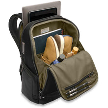 Load image into Gallery viewer, Briggs & Riley HTA Medium Wide Mouth Backpack - large main opening