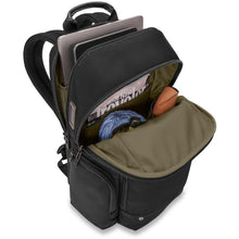 Load image into Gallery viewer, Briggs & Riley HTA Medium Cargo Backpack - large main opening