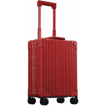 Load image into Gallery viewer, Aleon 20" Aluminum Vertical Business Carry On - Front Left Quarter Ruby