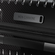 Load image into Gallery viewer, Mon Carbone Black Diamond Carbon Fiber Zippered Closure Carry On - mon carbone badging