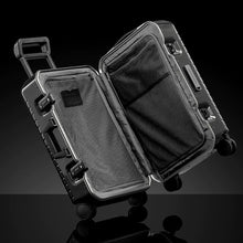 Load image into Gallery viewer, Mon Carbone Black Diamond Carbon Fiber Zippered Closure Carry On - inside mesh dividers