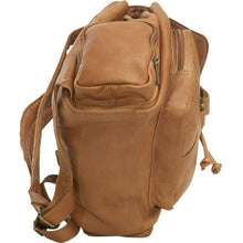 Load image into Gallery viewer, LeDonne Leather Classic Multi Pocket Backpack - Bottom