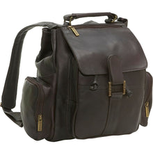 Load image into Gallery viewer, LeDonne Leather Classic Multi Pocket Backpack - Frontsdie Cafe