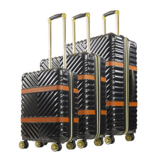 Load image into Gallery viewer, Stella Hardside Spinner 3-Piece Luggage Set - Black profile view