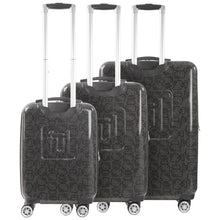 Load image into Gallery viewer, Hello Kitty Pose All Over 3 pc Spinner Luggage Set - Black back