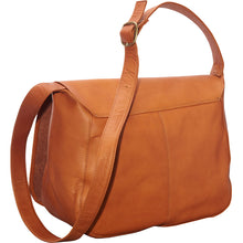 Load image into Gallery viewer, Ledonne Leather Classic Full Flap Should Bag - Rearview