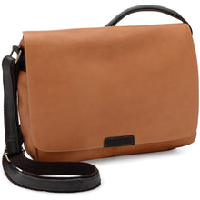 Load image into Gallery viewer, Ledonne Leather Serenity Crossbody Bag - Frontside Tan