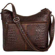 Load image into Gallery viewer, Jack Georges Hornback Croco Hobo Bag - Rearview