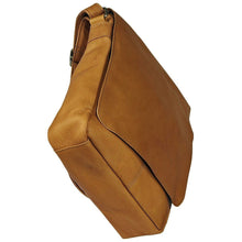 Load image into Gallery viewer, Ledonne Leather Vertical Flap Over Shoulder Bag - Bottom