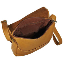 Load image into Gallery viewer, Ledonne Leather Vertical Flap Over Shoulder Bag - Interior