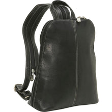Load image into Gallery viewer, LeDonne Leather U-Zip Women's Sling/Backpack - Frontside Black