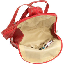 Load image into Gallery viewer, LeDonne Leather U-Zip Women's Sling/Backpack - Interior