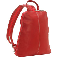 Load image into Gallery viewer, LeDonne Leather U-Zip Women's Sling/Backpack - Frontside Red