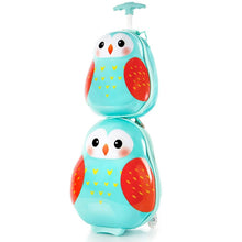 Load image into Gallery viewer, Heys Travel Tots Owl Luggage & Backpack Set - Frontside Stacked