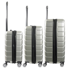 Load image into Gallery viewer, Ful Velocity Expandable Hardside 3pc Spinner Set - Silver expansion zipper