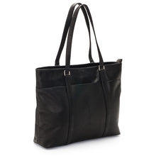 Load image into Gallery viewer, LeDonne Leather Women's Laptop Tote - Frontside Black