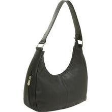 Load image into Gallery viewer, LeDonne Leather Classic Hobo Handbag - Frontside Black