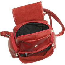 Load image into Gallery viewer, LeDonne Leather Womens Multi Pocket Backpack - Interior