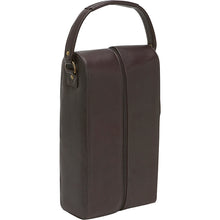 Load image into Gallery viewer, LeDonne Leather 2 Bottle Wine Tote - Frontside Cafe