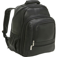 Load image into Gallery viewer, LeDonne Leather Vaquetta Large Laptop Backpack - Frontside Black