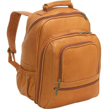 Load image into Gallery viewer, LeDonne Leather Vaquetta Large Laptop Backpack - Frontside Tan