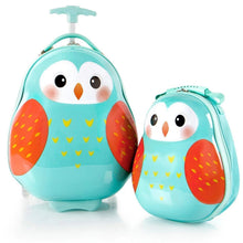 Load image into Gallery viewer, Heys Travel Tots Owl Luggage & Backpack Set - Frontside Full Set