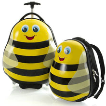 Load image into Gallery viewer, Heys Travel Tots Bumble Bee Luggage & Backpack Set - Frontside Full Set