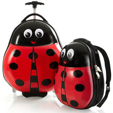 Load image into Gallery viewer, Heys Travel Tots Lady Bug Luggage & Backpack Set - Frontside Full Set