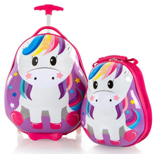 Load image into Gallery viewer, Heys Travel Tots Unicorn Luggage & Backpack Set - Frontside Full Set