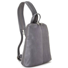 Load image into Gallery viewer, LeDonne Leather U-Zip Women's Sling/Backpack - Frontside Gray