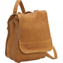Load image into Gallery viewer, LeDonne Leather Convertible Backpack/Shoulder Bag - Frontside Tan