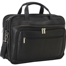 Load image into Gallery viewer, LeDonne Leather Oversized Laptop Briefcase - black