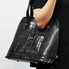 Load image into Gallery viewer, Jack Georges Croco Paulina Dome Tote - Lexington Luggage