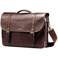 Load image into Gallery viewer, Samsonite Leather Business Cases Flapover Case Dbl Gusset - Lexington Luggage