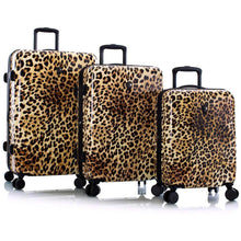 Load image into Gallery viewer, Heys Brown Leopard Fashion Spinner 3pc Set - Frontside Brown Leopard