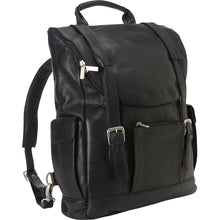 Load image into Gallery viewer, LeDonne Leather Classic Laptop Backpack - black