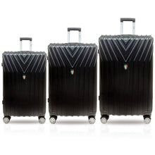 Load image into Gallery viewer, Tucci Bordo TO323 ABS 3pc Luggage Set - black