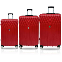 Load image into Gallery viewer, Tucci Bordo TO323 ABS 3pc Luggage Set - Red