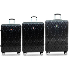 Load image into Gallery viewer, Tucci Alveare TO328 ABS 3pc Luggage Set - black